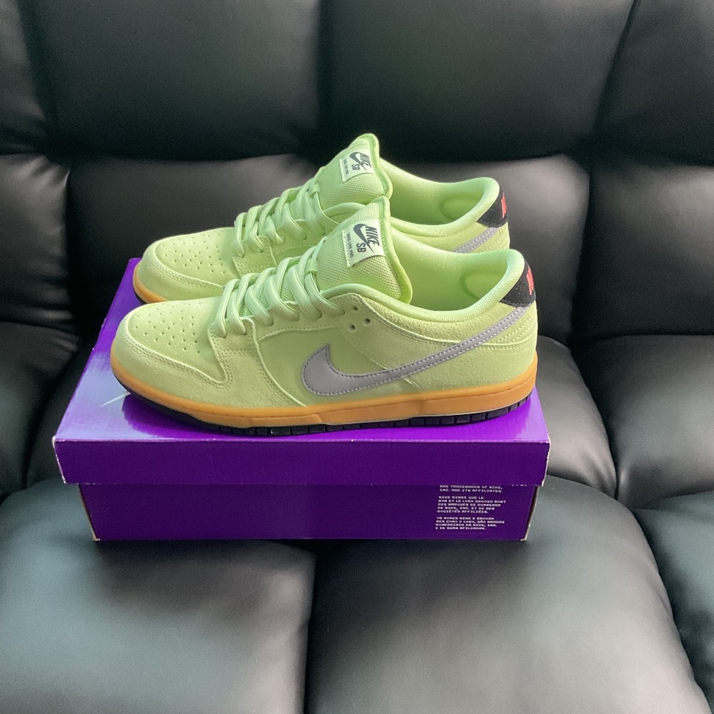 Nike SB Dunk Low Pro PRM "Verdugo Mountain" Lime Green Skate Shoes